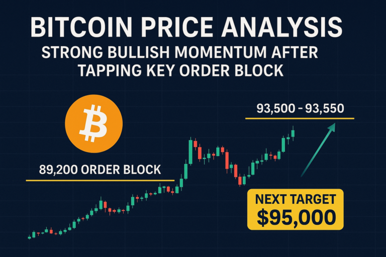 Bitcoin Price Analysis — Strong Bullish Momentum After Tapping Key Order Block